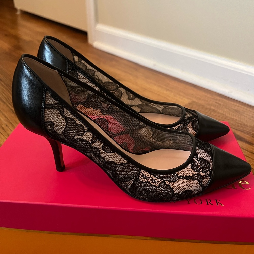 Kate Spade Black Lace Heels